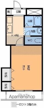 ラフィネ道後[1K/36.57m2]の間取図