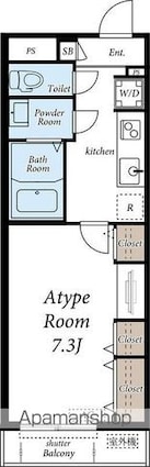 グレイス大塚・帝京大学[1K/27.53m2]の間取図