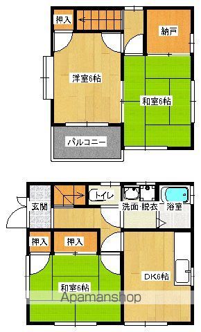 福山市 2階建 築28年の間取り写真