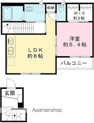 ユアメゾン柏木[1LDK/43m2]の間取図