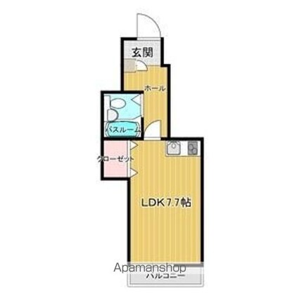 メリディアンオフィス柏木[1R/20.89m2]の間取図