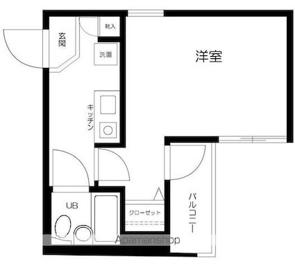 プレール明大前[1K/19.26m2]の間取図