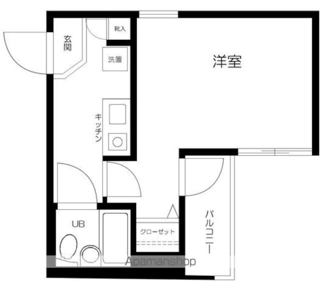 東京都世田谷区松原１丁目[1K/19.26m2]の間取図