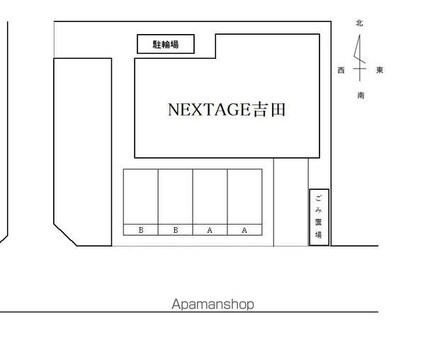 ＮＥＸＴＡＧＥ吉田[1LDK/40m2]の配置図
