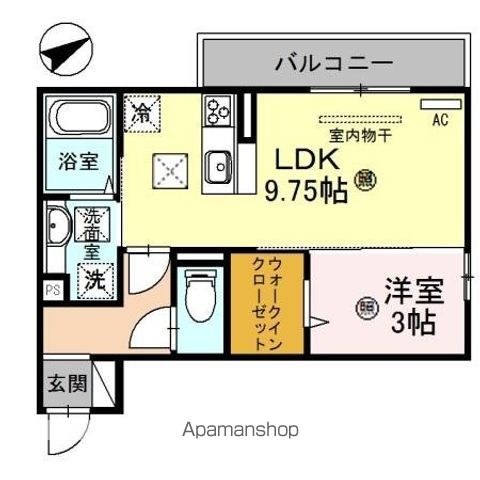 和歌山市出島のアパートの間取り