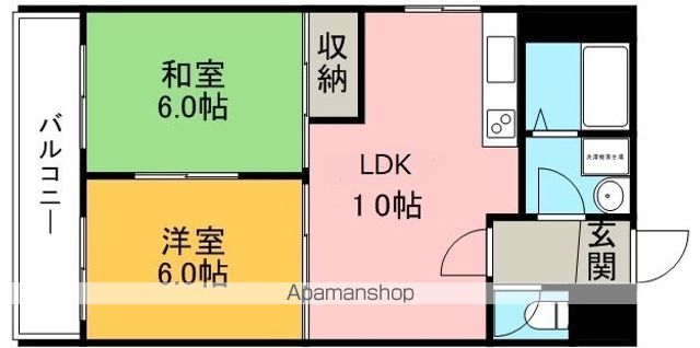 福岡市南区塩原のマンションの間取り