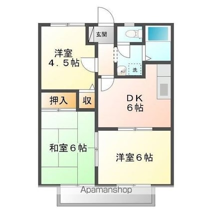 レイクサイド黄葉[3DK/47.54m2]の間取図