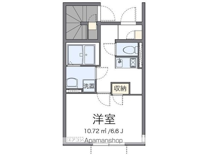 クレイノレスポワール[1K/24.09m2]の間取図