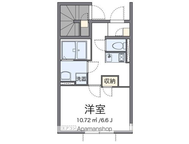 クレイノレスポワール[1K/24.09m2]の間取図