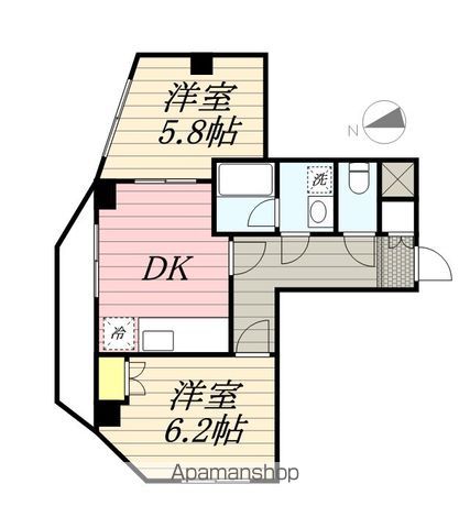 立川市富士見町のマンションの間取り