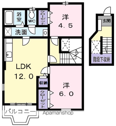 サン　エトワールⅠ[2LDK/58.53m2]の間取図