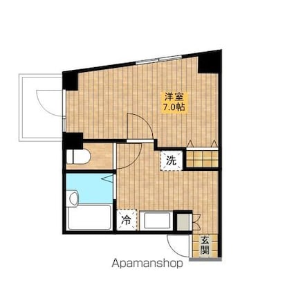 東京都豊島区上池袋４丁目[1K/23.25m2]の間取図