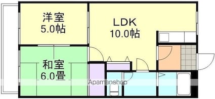 グレイスヴィラＭ[2LDK/46m2]の間取図