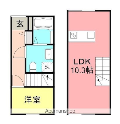 ＣＯＮＴＲＯ　Ｂ[1LDK/35.6m2]の間取図