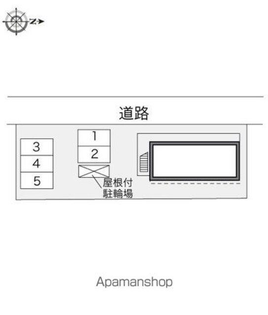 レオパレスイシハラⅢ[1K/23.18m2]の配置図