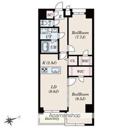 ＳーＲＥＳＩＤＥＮＣＥ神沢ａｆｆｏｒｄ[2LDK/70.85m2]の間取図