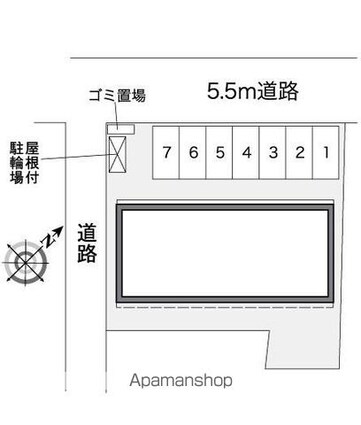 レオパレスエスペーロ[1K/23.61m2]の配置図