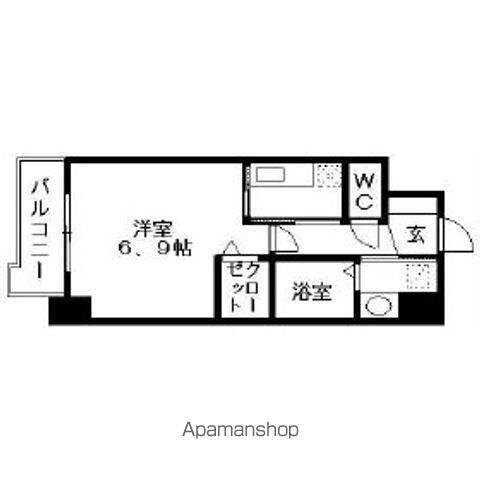 福岡市博多区博多駅南のマンションの間取り