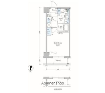 アーバネックス森下Ⅱ[1K/25.16m2]の間取図