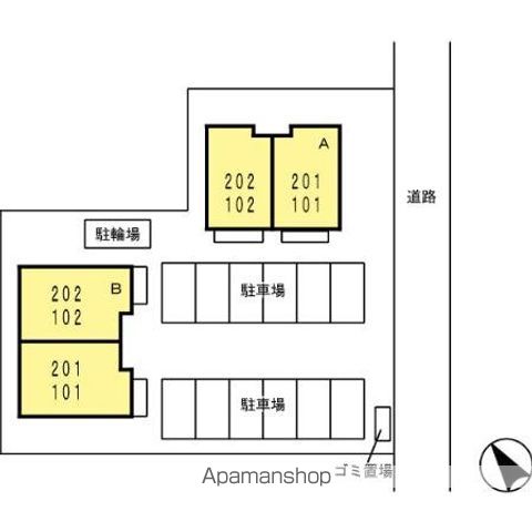 ラ・ルート松島　Ａ棟 201 ｜ 福岡県福岡市東区松島３丁目17-17（賃貸アパート2LDK・2階・54.46㎡） その17