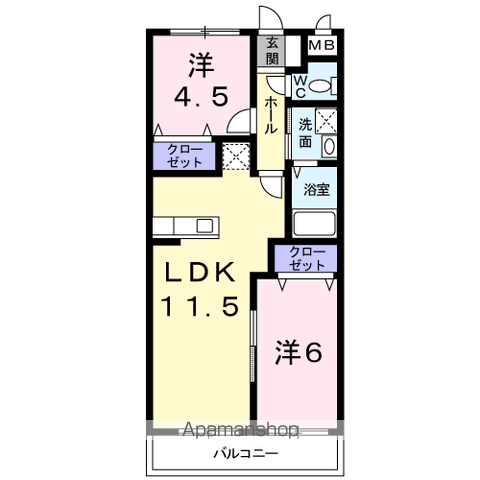 三木ハウス 202 ｜ 岐阜県岐阜市茜部中島３丁目43（賃貸アパート2LDK・2階・50.00㎡） その2