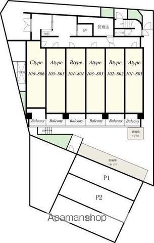 ＣＡＳＡ　ＡＬ　ＭＡＲＥ 502 ｜ 千葉県船橋市宮本２丁目確認中（賃貸マンション1K・5階・20.83㎡） その29