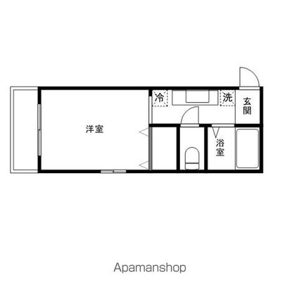 エスポアＫ＆Ａ[1K/20.8m2]の間取図