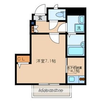 ピノーラ[1K/24m2]の間取図