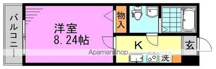 プラティーク高円寺[1K/24.78m2]の間取図