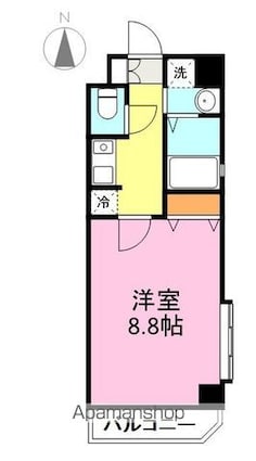 トヮ　グリシーヌ[1K/28.35m2]の間取図