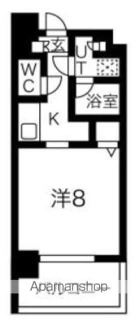 ＧＲＡＮ　ＰＡＳＥＯ門前仲町Ⅱ[1K/25.32m2]の間取図