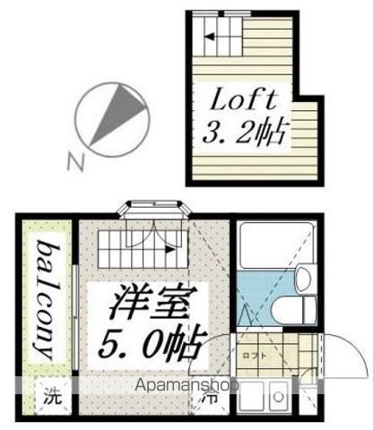 【清瀬市松山のアパートの間取り】