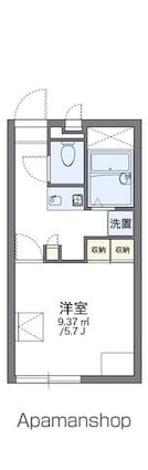 レオパレス葉月[1K/20.28m2]の間取図
