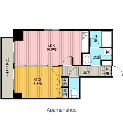 ＭＦＰＲコート木場公園[1LDK/40.03m2]の間取図