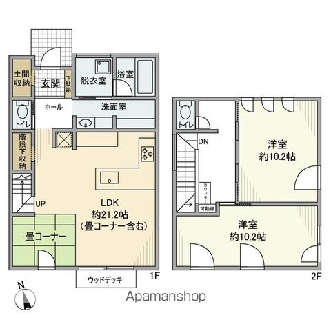 近鉄名古屋線 近鉄蟹江駅 徒歩12分 2階建 築4年の間取り写真