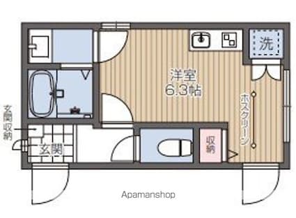 ブエナメゾン京成小岩[1R/18.84m2]の間取図