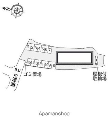 レオパレス三ッ橘[1K/23.61m2]の配置図