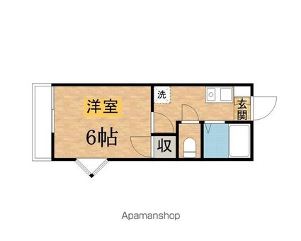 エクセル聖蹟[1K/19.87m2]の間取図