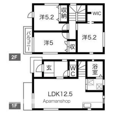 西武鉄道新宿線 本川越駅 徒歩3分 2階建 築10年の間取り写真