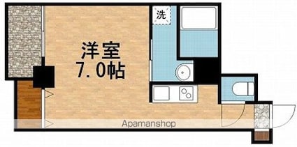 東京都立川市富士見町１丁目[1R/25m2]の間取図