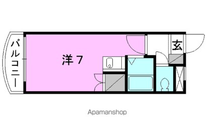 α－ＮＥＸＴ高砂[1R/20.25m2]の間取図