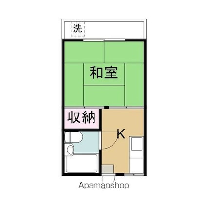 メイプル山路[1K/20m2]の間取図