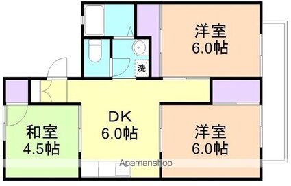 和歌山県和歌山市和歌川町[3DK/47.86m2]の間取図