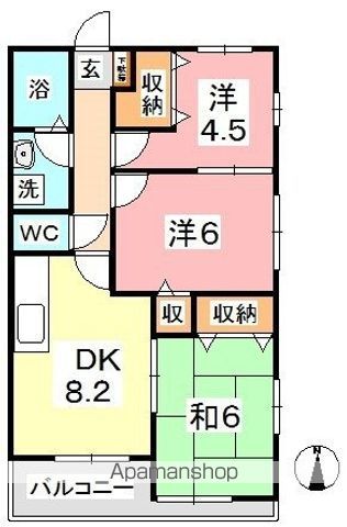 テラスハマAの間取り写真