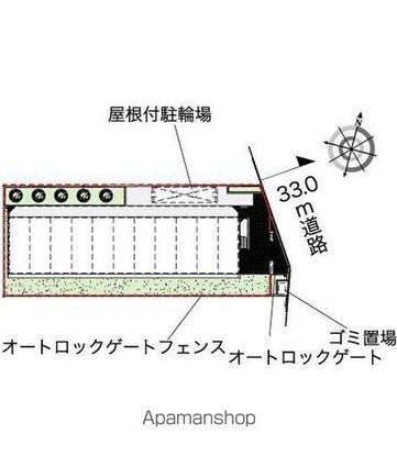 レオパレス青砥[1K/19.87m2]の配置図