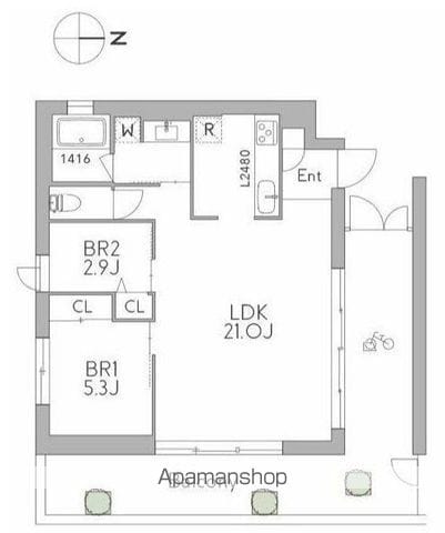 GRANDUO三軒茶屋12の間取り写真