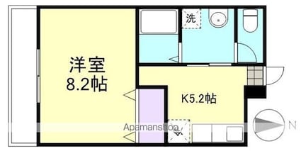 ビュー倉敷[1K/30.28m2]の間取図