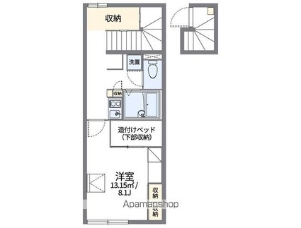 レオパレスチェリーナハウス[1K/28.02m2]の間取図