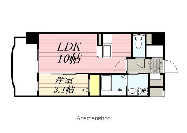 ＥＬ　ＣＯＣＯ　六ツ角 602 ｜ 福岡県福岡市南区井尻４丁目5-17（賃貸マンション1LDK・6階・34.44㎡） その2