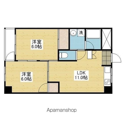 シャルマンコーポ土居[2LDK/50.73m2]の間取図